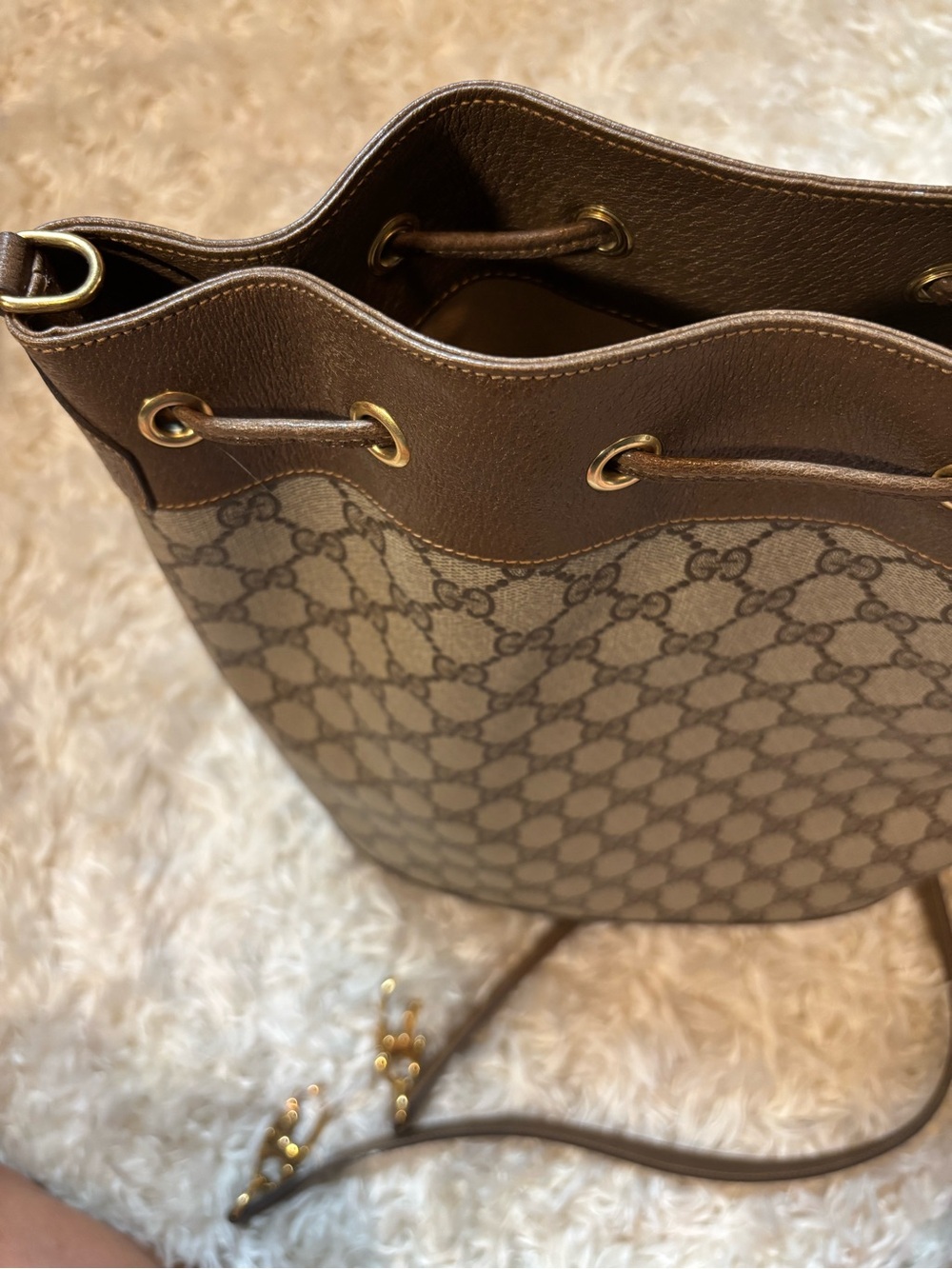 Vintage Gucci GG Supreme/Plus Bucket Bag-Deadstock Condition-Never Carried - Picture 12 of 16